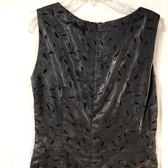 YL by YAIR Sleeveless Formal Cocktail Dress size 8 Gray Shimmer Black Sparkle - Picture 4 of 11